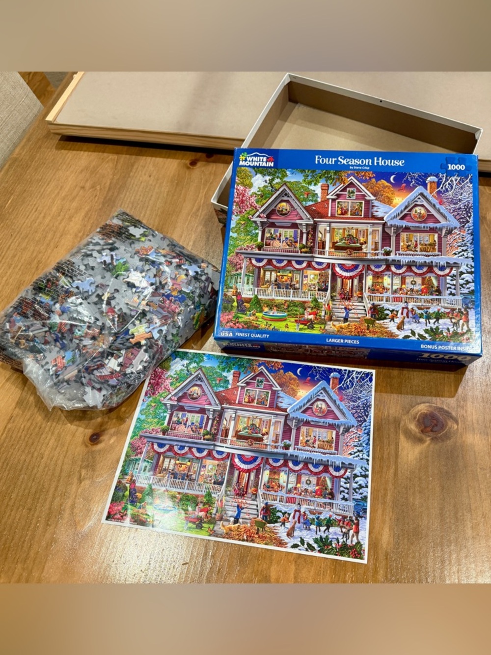 White Mountain Four Season House - 1000 piece Puzzle - Picture 3 of 3